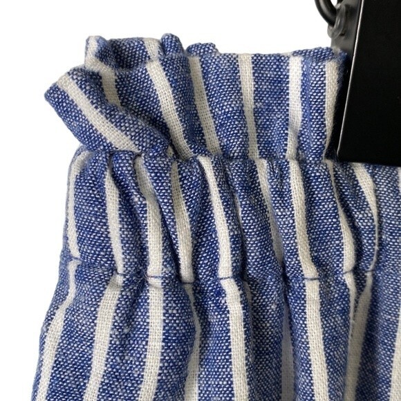 Beachlunchlounge Giavanna Stripe Linen Cotton Tie Pull On Beach Pants Cerulean - Picture 5 of 15